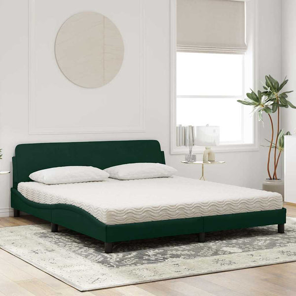Bett mit Matratze Dover Dunkelgrün 180x200 cm