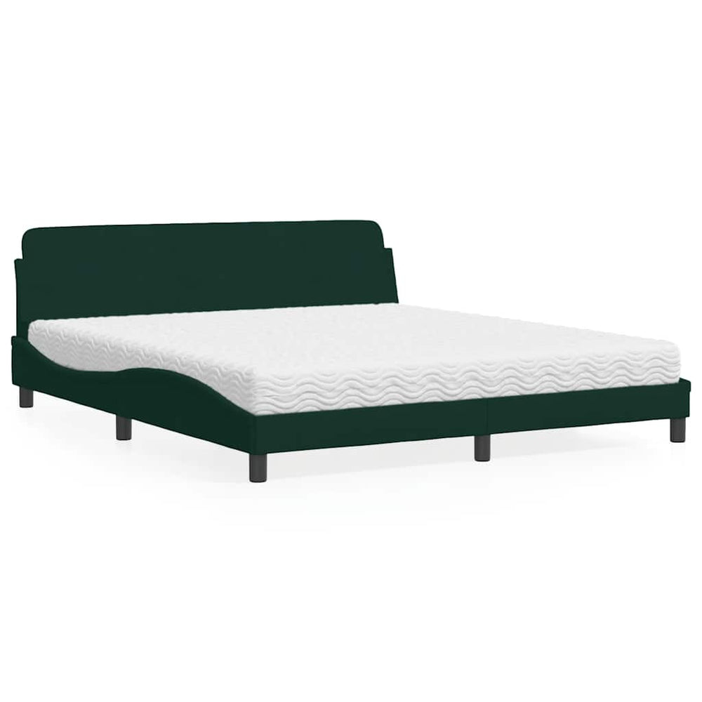 Bett mit Matratze Dover Dunkelgrün 180x200 cm