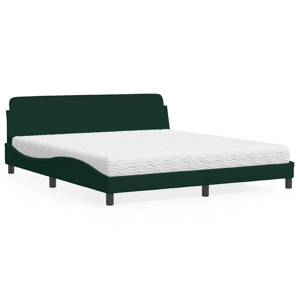 Bett mit Matratze Dover Dunkelgrün 180x200 cm