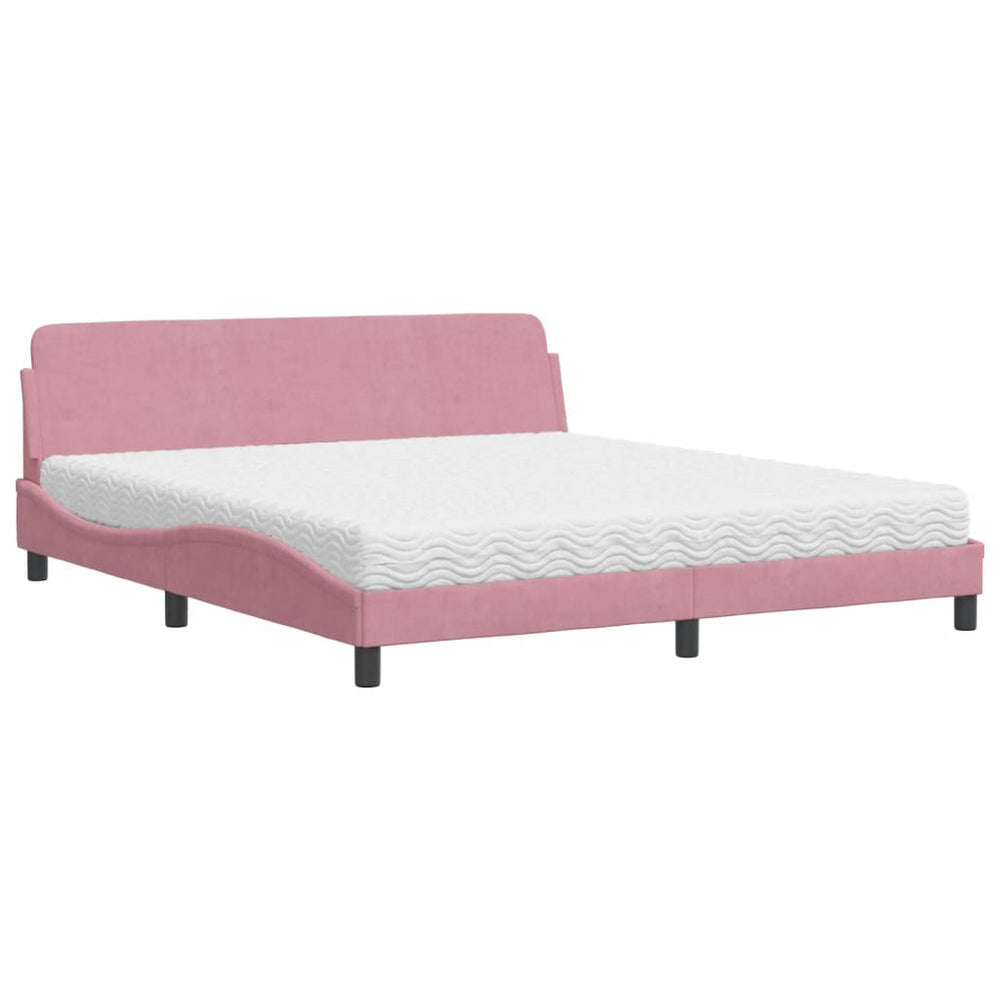 Bett mit Matratze Dover Rosa 180x200 cm