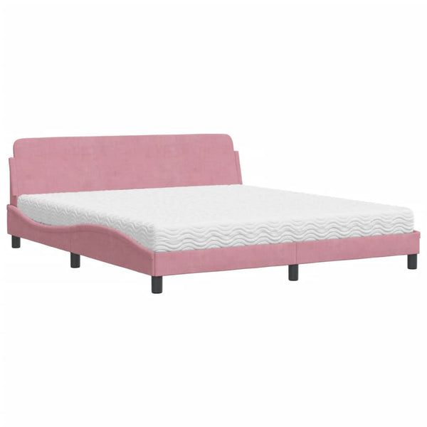 Bett mit Matratze Dover Rosa 180x200 cm