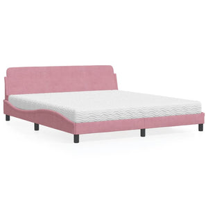 Bett mit Matratze Dover Rosa 180x200 cm