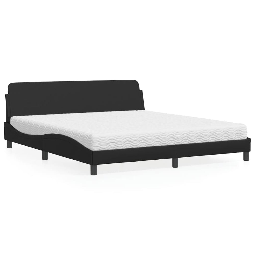 Bett mit Matratze Dover Schwarz 180x200 cm
