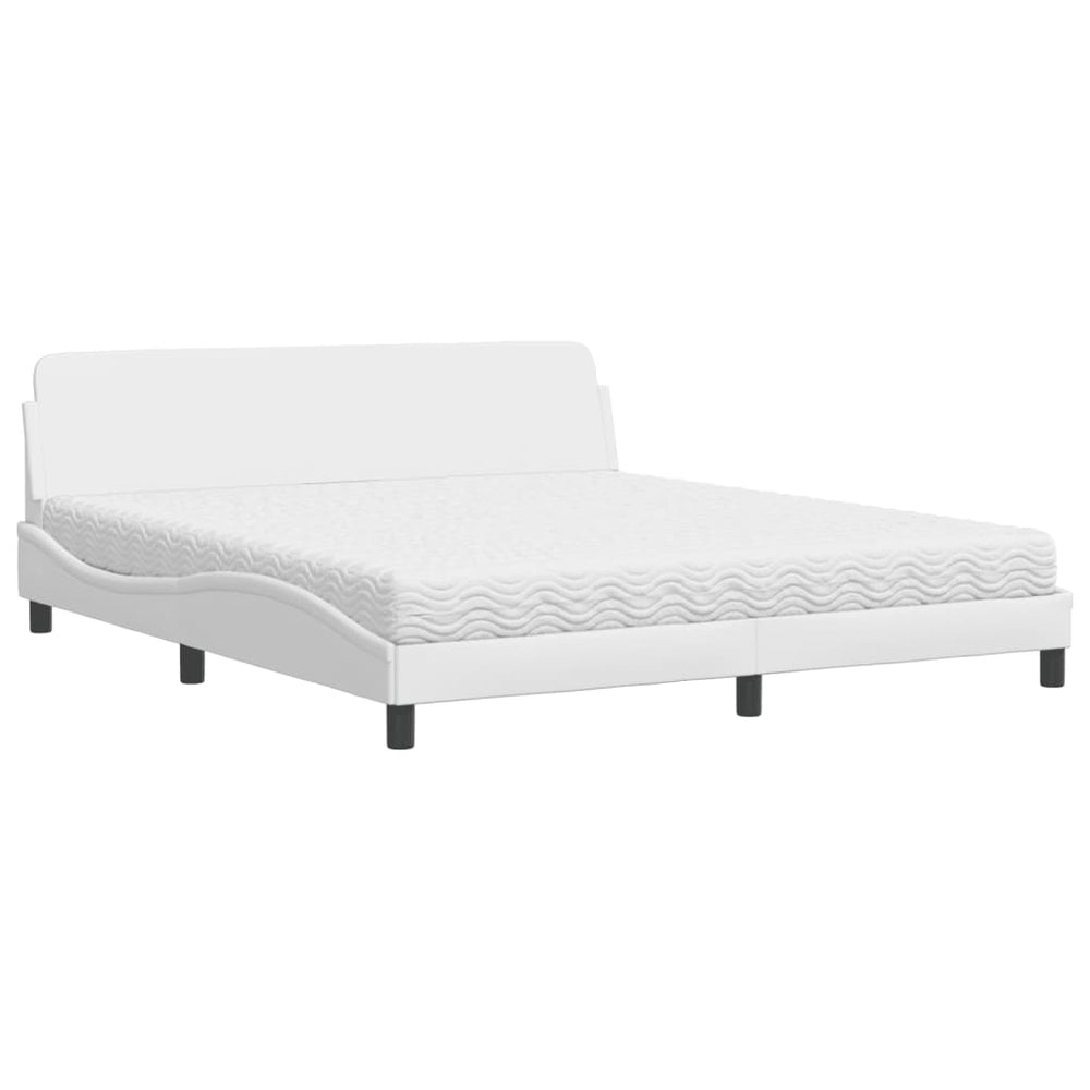 Bett mit Matratze Dover Weiß 180x200 cm