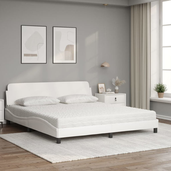 Bett mit Matratze Dover Weiß 180x200 cm