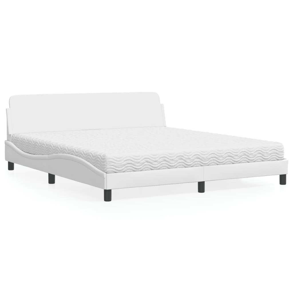 Bett mit Matratze Dover Weiß 180x200 cm