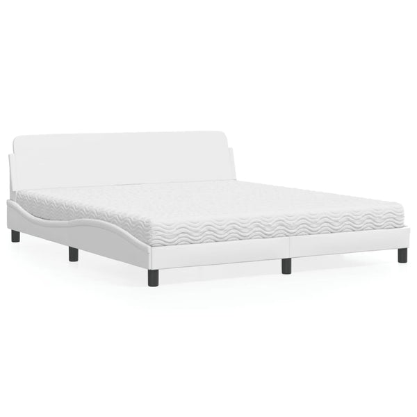 Bett mit Matratze Dover Weiß 180x200 cm