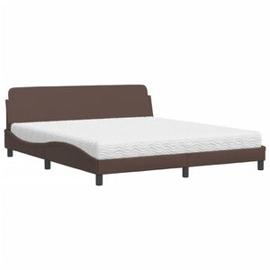Bett mit Matratze Dover Braun 180x200 cm