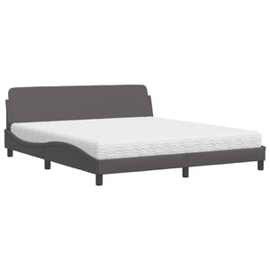 Bett mit Matratze Dover Grau 180x200 cm