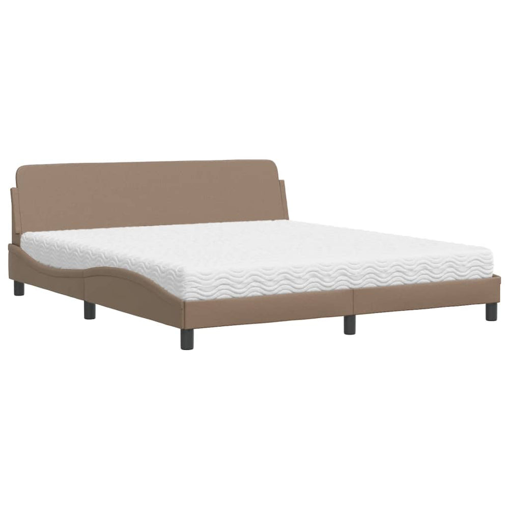 Bett mit Matratze Dover Cappuccino-Braun 180x200 cm