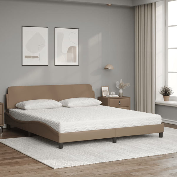 Bett mit Matratze Dover Cappuccino-Braun 180x200 cm