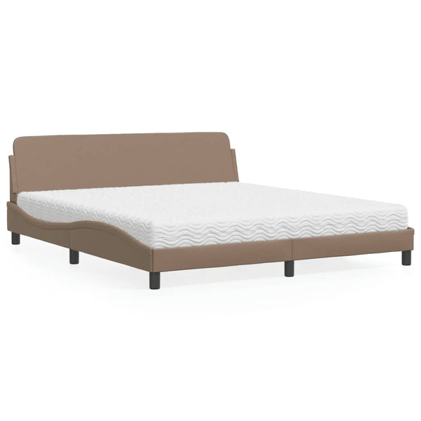 Bett mit Matratze Dover Cappuccino-Braun 180x200 cm