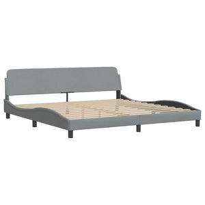 Bett mit Matratze Dover Hellgrau 200x200 cm