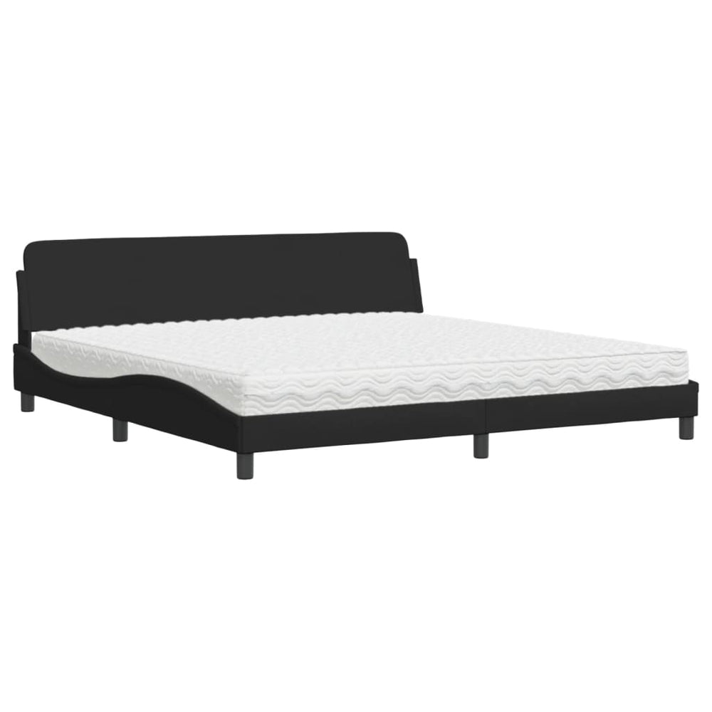 Bett mit Matratze Dover Schwarz 200x200 cm