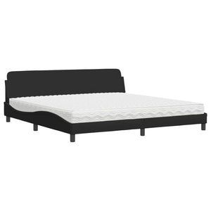 Bett mit Matratze Dover Schwarz 200x200 cm