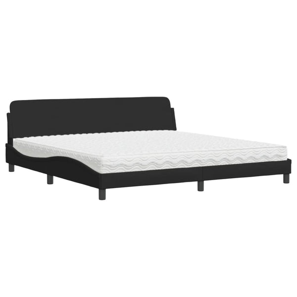 Bett mit Matratze Dover Schwarz 200x200 cm