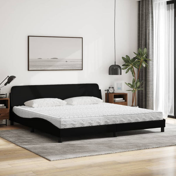 Bett mit Matratze Dover Schwarz 200x200 cm