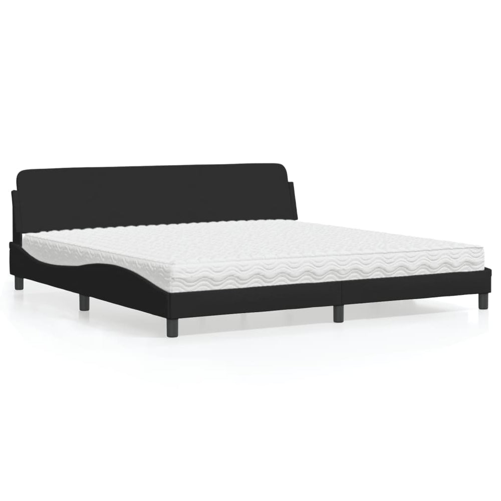 Bett mit Matratze Dover Schwarz 200x200 cm