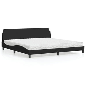 Bett mit Matratze Dover Schwarz 200x200 cm