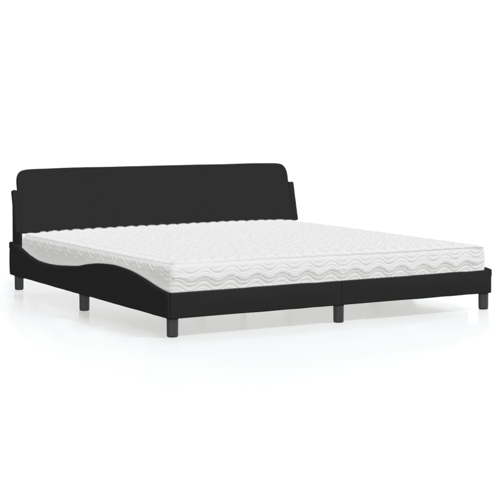 Bett mit Matratze Dover Schwarz 200x200 cm