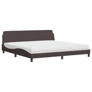 Bett mit Matratze Dover Dunkelbraun 200x200 cm