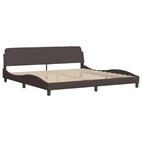 Bett mit Matratze Dover Dunkelbraun 200x200 cm