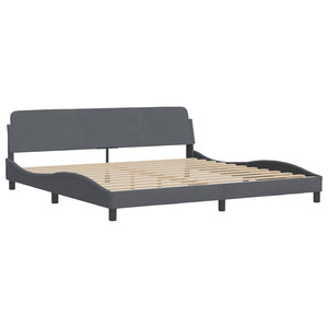 Bett mit Matratze Dover Dunkelgrau 200x200 cm