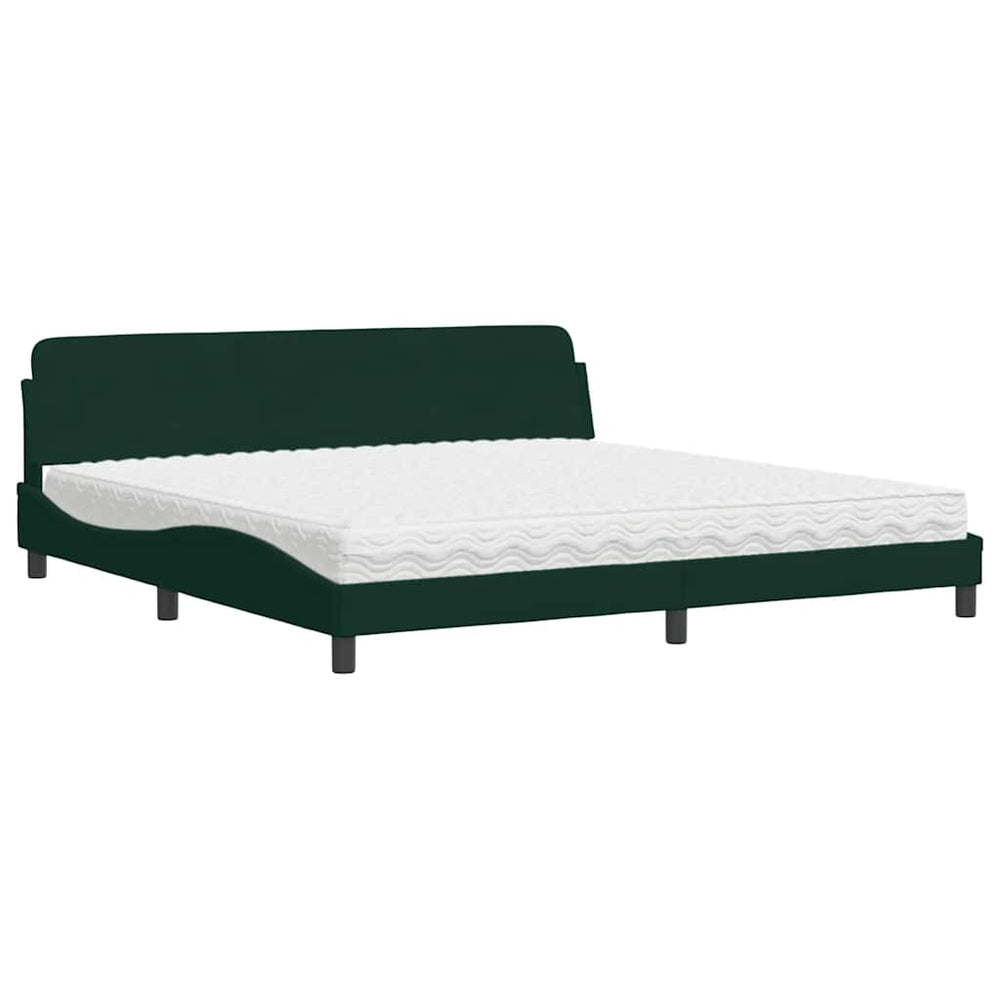 Bett mit Matratze Dover Dunkelgrün 200x200 cm