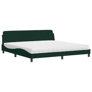 Bett mit Matratze Dover Dunkelgrün 200x200 cm
