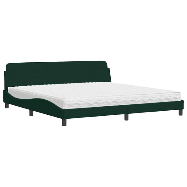 Bett mit Matratze Dover Dunkelgrün 200x200 cm