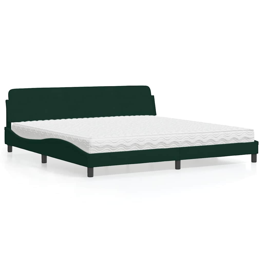 Bett mit Matratze Dover Dunkelgrün 200x200 cm