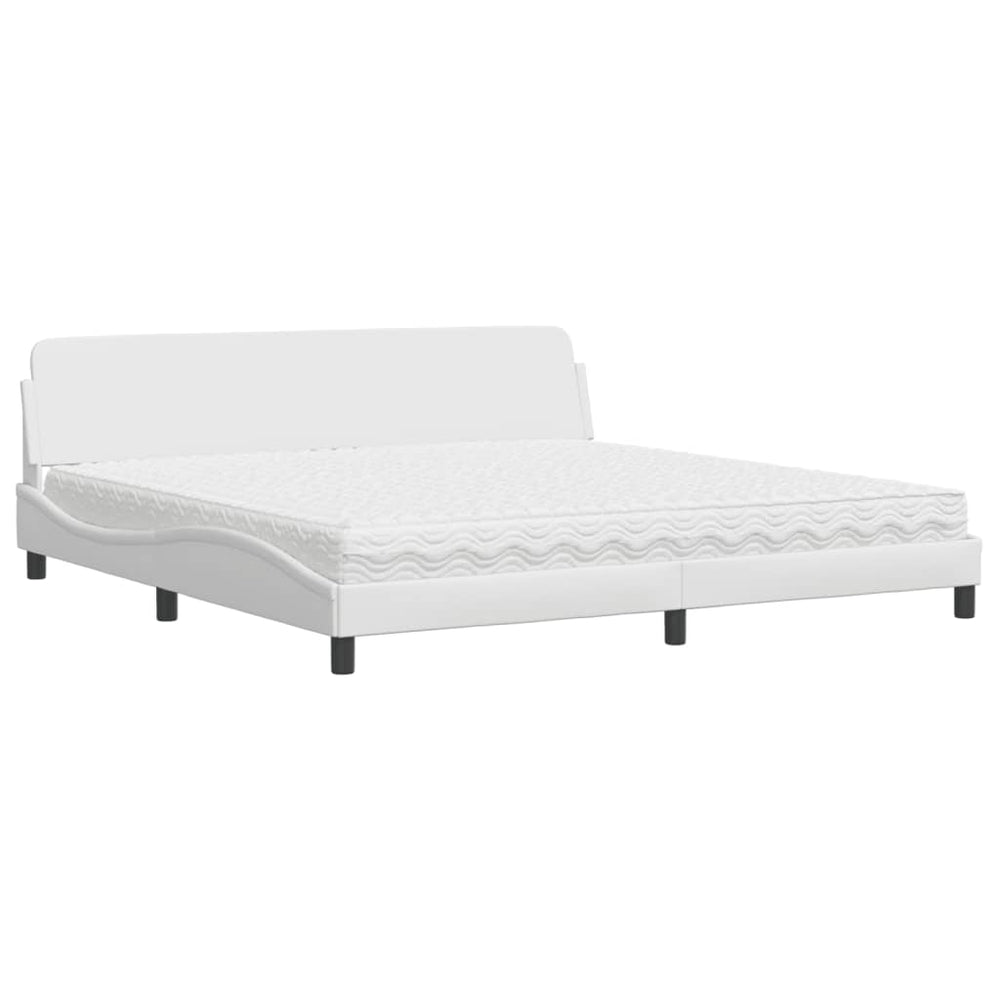 Bett mit Matratze Dover Weiß 200x200 cm