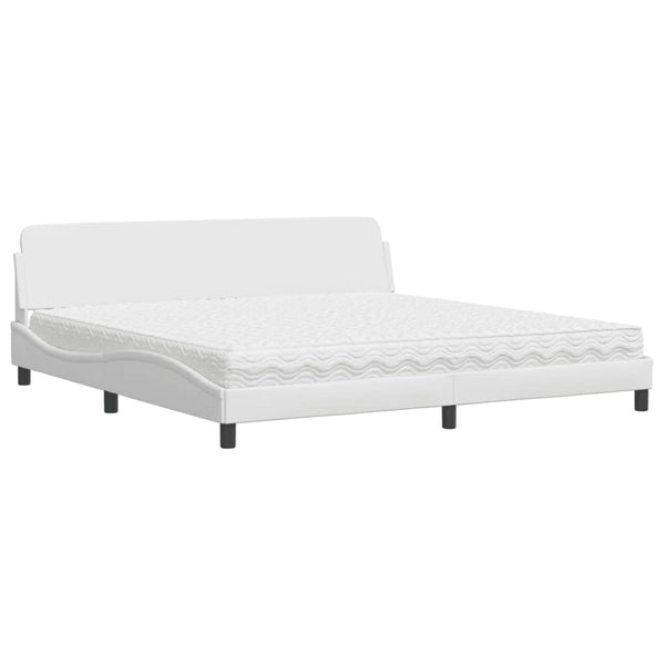 Bett mit Matratze Dover Weiß 200x200 cm