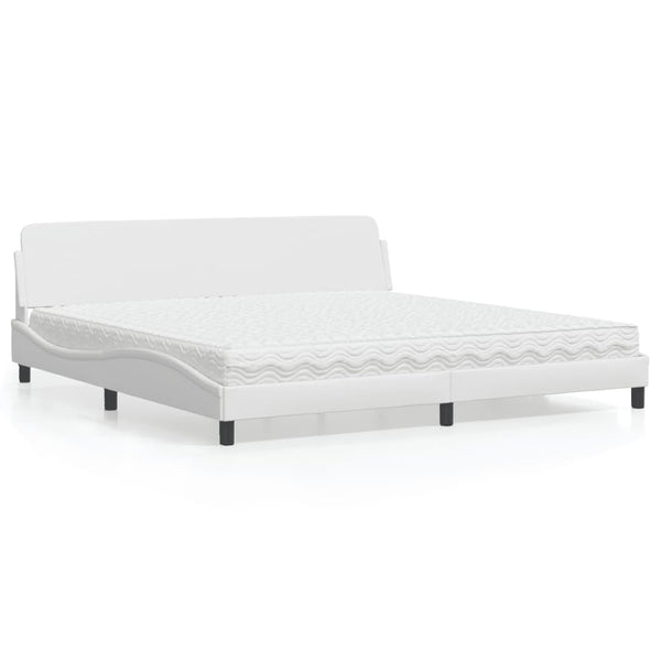 Bett mit Matratze Dover Weiß 200x200 cm