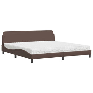 Bett mit Matratze Dover Braun 200x200 cm