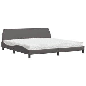 Bett mit Matratze Dover Grau 200x200 cm