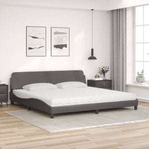 Bett mit Matratze Dover Grau 200x200 cm