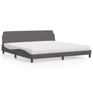 Bett mit Matratze Dover Grau 200x200 cm