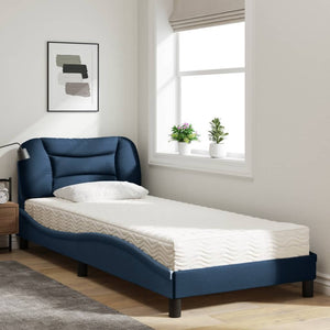 Bett mit Matratze Blau 80x200 cm