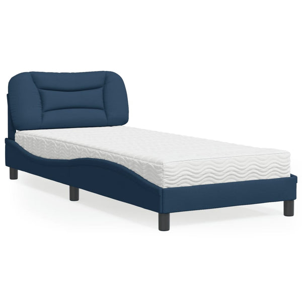 Bett mit Matratze Blau 80x200 cm
