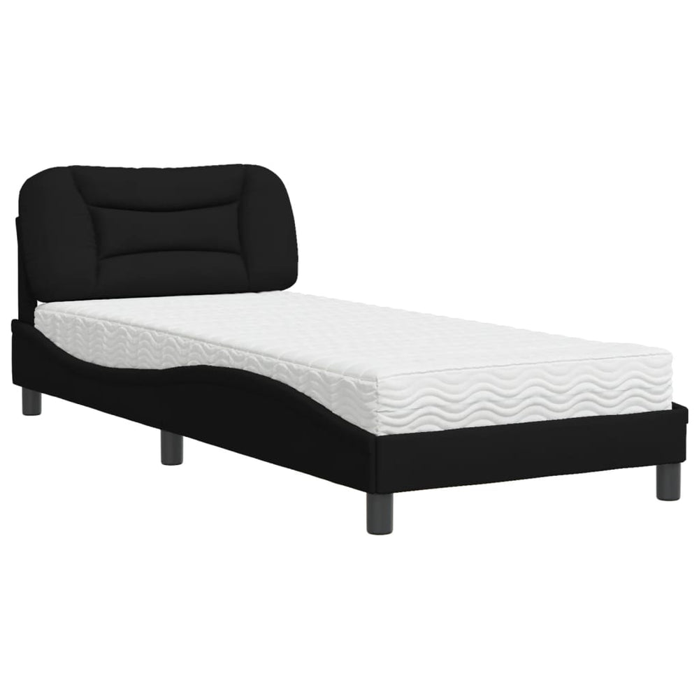 Bett mit Matratze Hvar Schwarz 90x200 cm