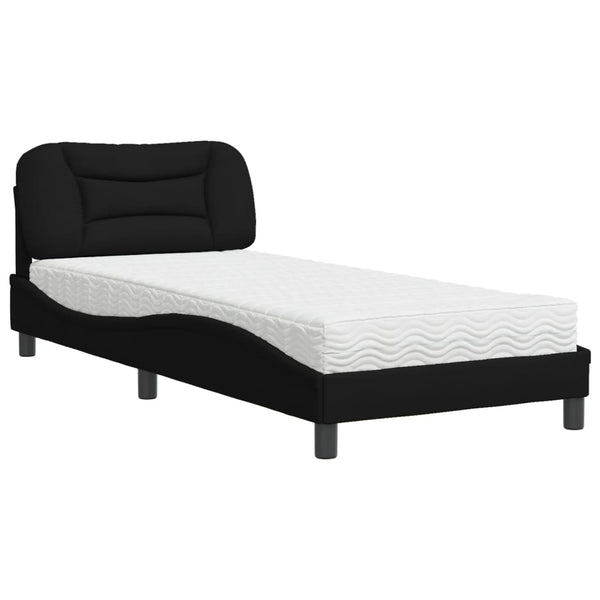 Bett mit Matratze Hvar Schwarz 90x200 cm