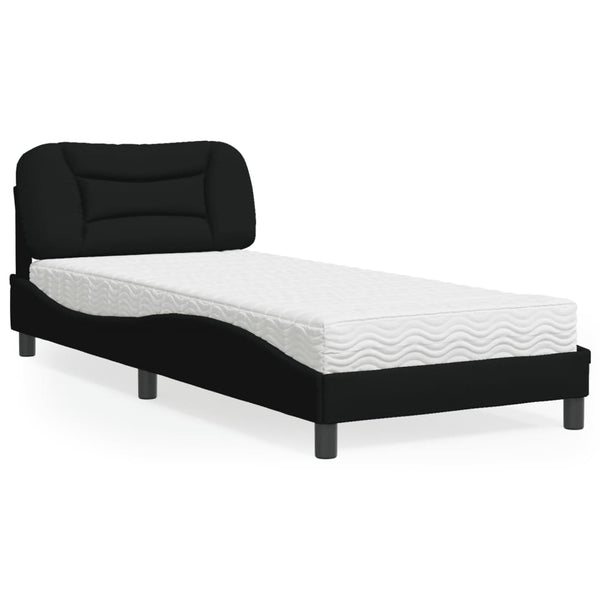 Bett mit Matratze Hvar Schwarz 90x200 cm