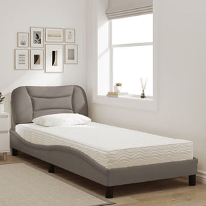 Bett mit Matratze Hvar Taupe 90x200 cm