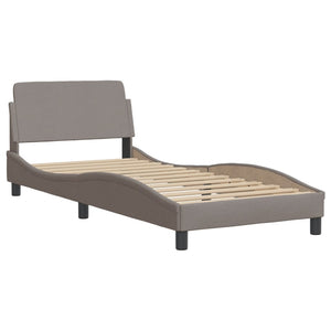 Bett mit Matratze Hvar Taupe 90x200 cm
