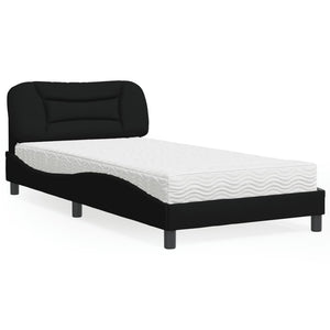 Bett mit Matratze Schwarz 100x200 cm