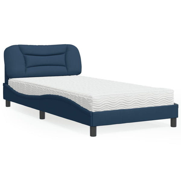 Bett mit Matratze Hvar Blau 100x200 cm