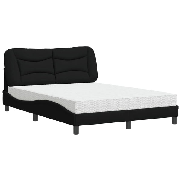 Bett mit Matratze Hvar Schwarz 120x200 cm