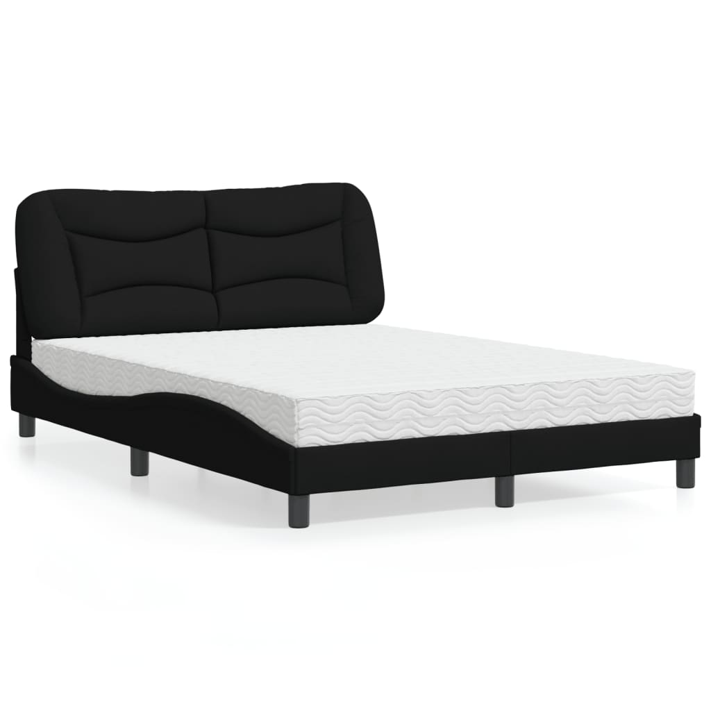 Bett mit Matratze Hvar Schwarz 120x200 cm