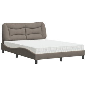 Bett mit Matratze Taupe 120x200 cm